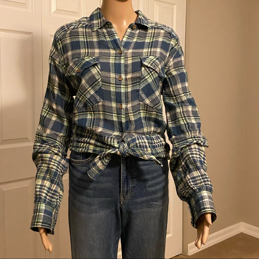 Free People Western Plaid Shirt - Picture 4 of 11